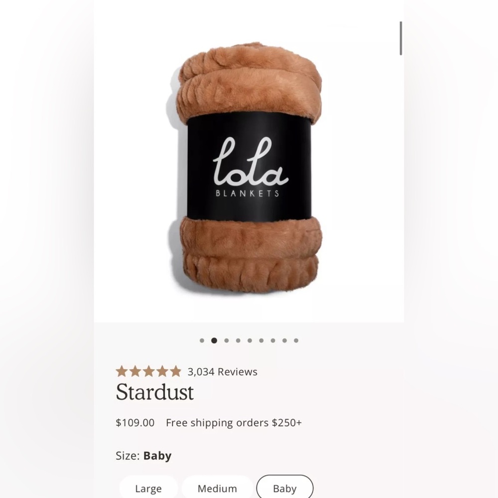Lola blanket baby brown preowned